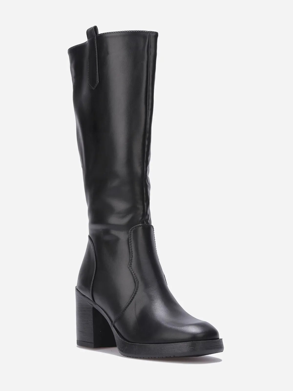 Best La Modeuse Bottes à talon et bout carrés Noir