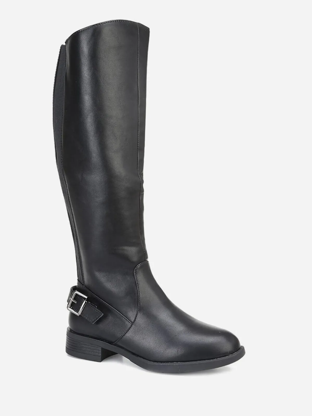 Hot La Modeuse Bottes cavalières à boucle Noir