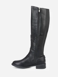 Hot La Modeuse Bottes cavalières à boucle Noir