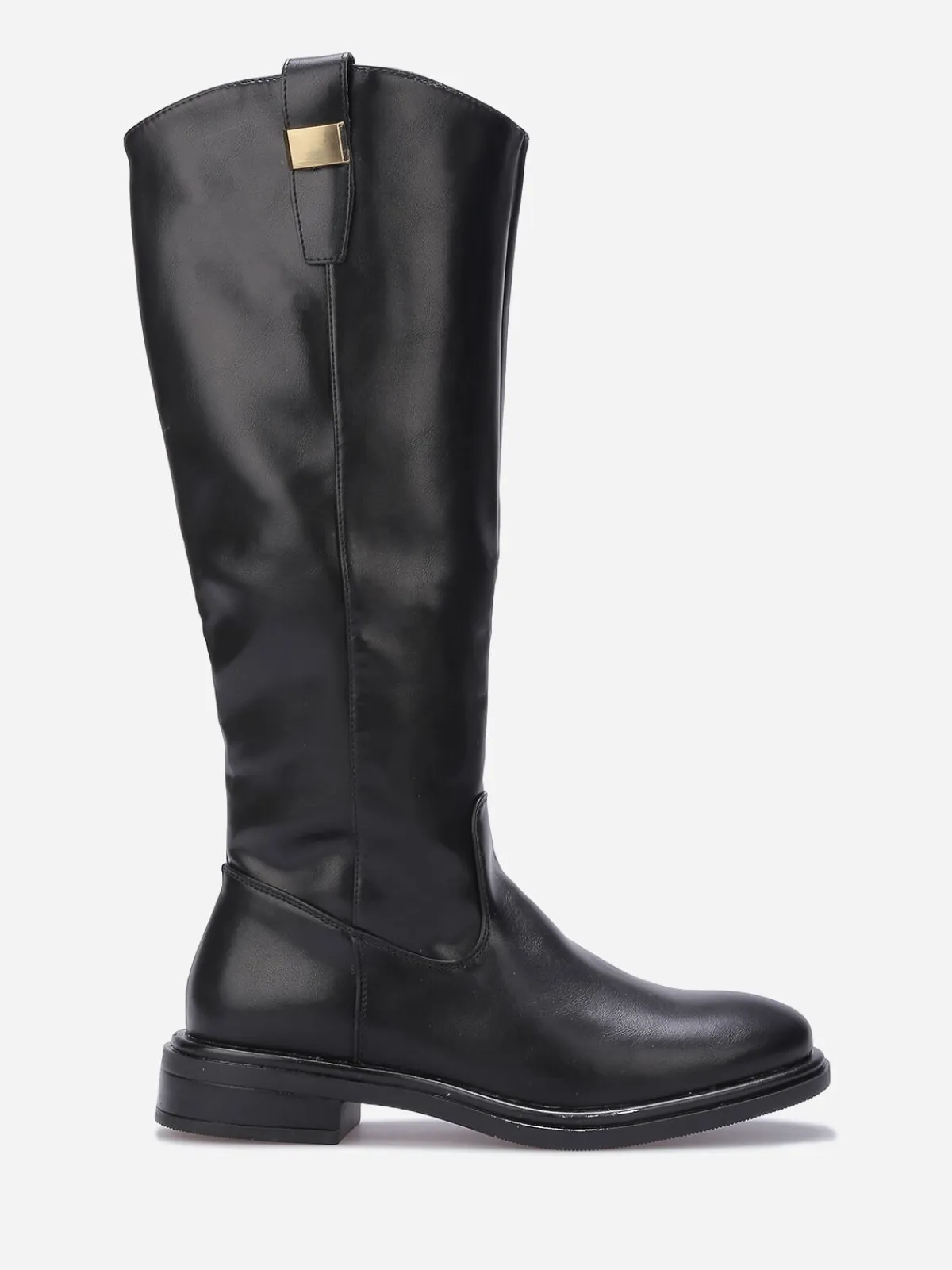 Hot La Modeuse Bottes cavalières à détail métallique Noir
