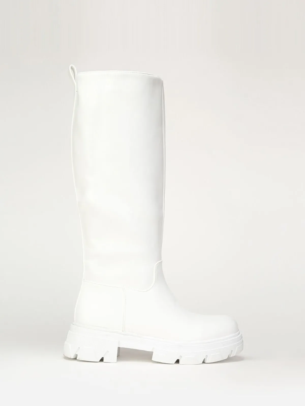 Best La Modeuse Bottes cavalières à semelle crantée Blanc