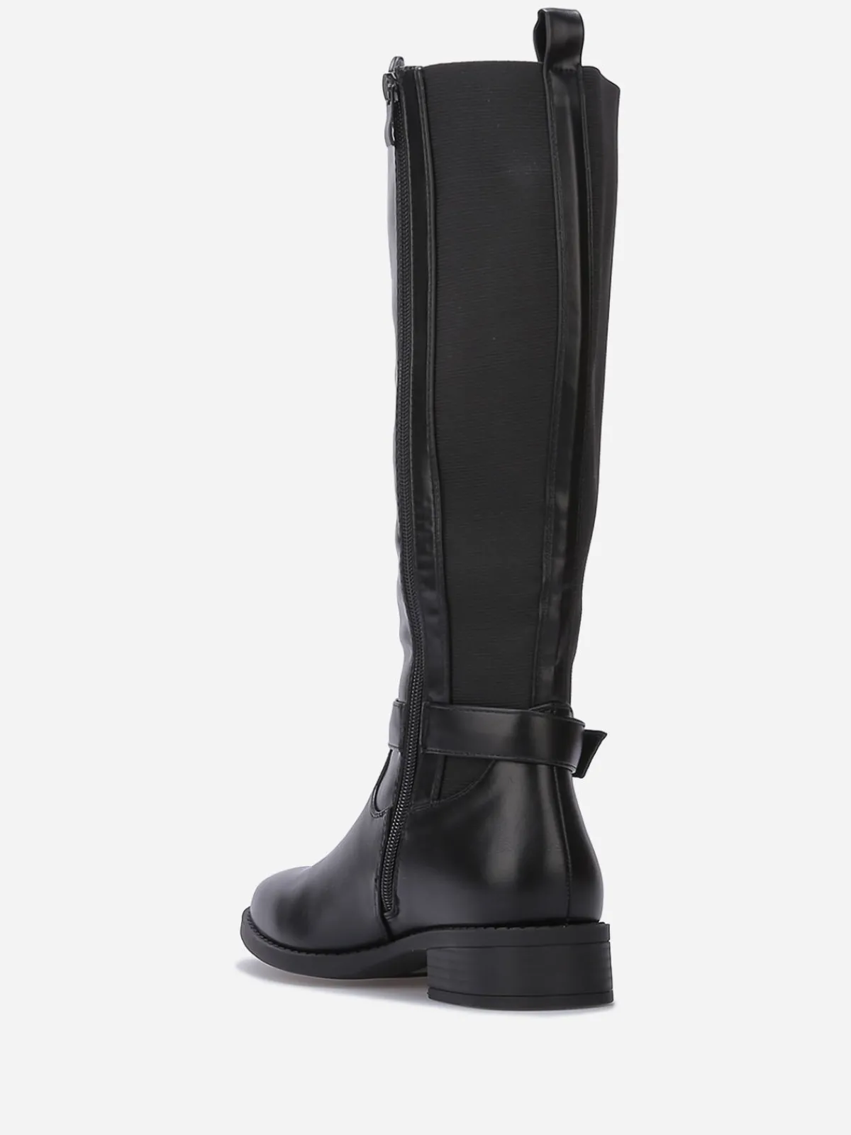 Best La Modeuse Bottes cavalières stretch à boucle Noir