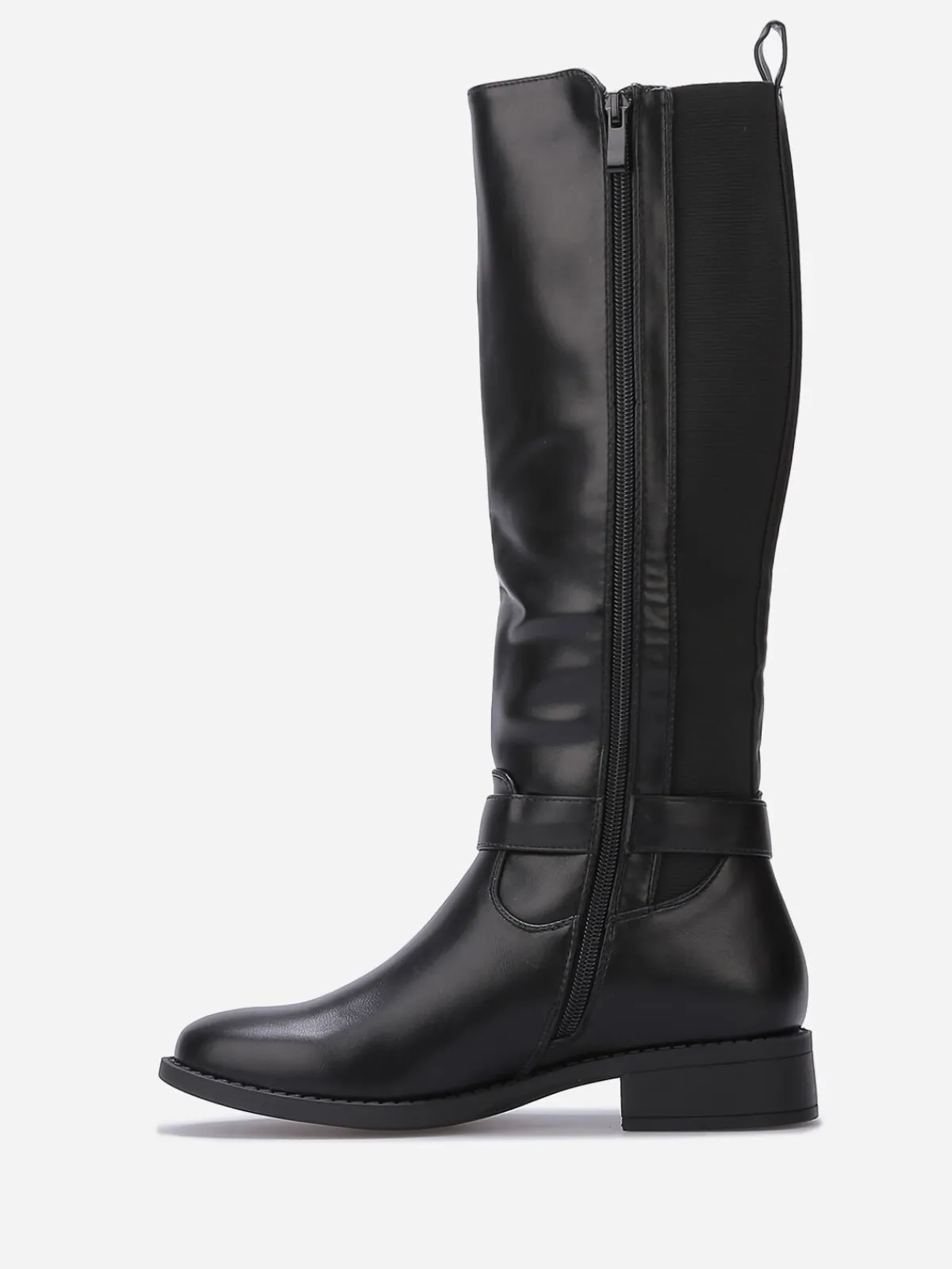 Best La Modeuse Bottes cavalières stretch à boucle Noir