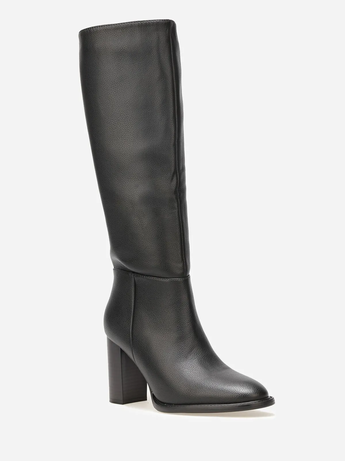 Best La Modeuse Bottes en simili texturé à talon Noir