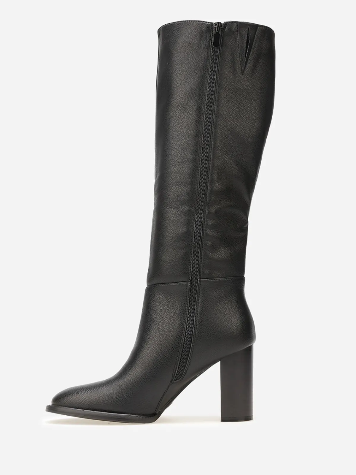 Best La Modeuse Bottes en simili texturé à talon Noir