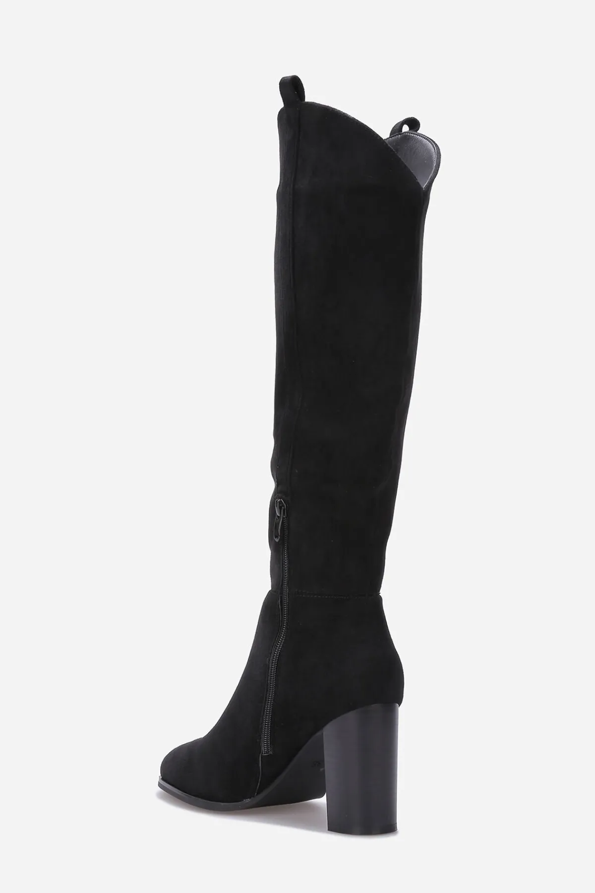 New La Modeuse Bottes en suédine à talon Noir