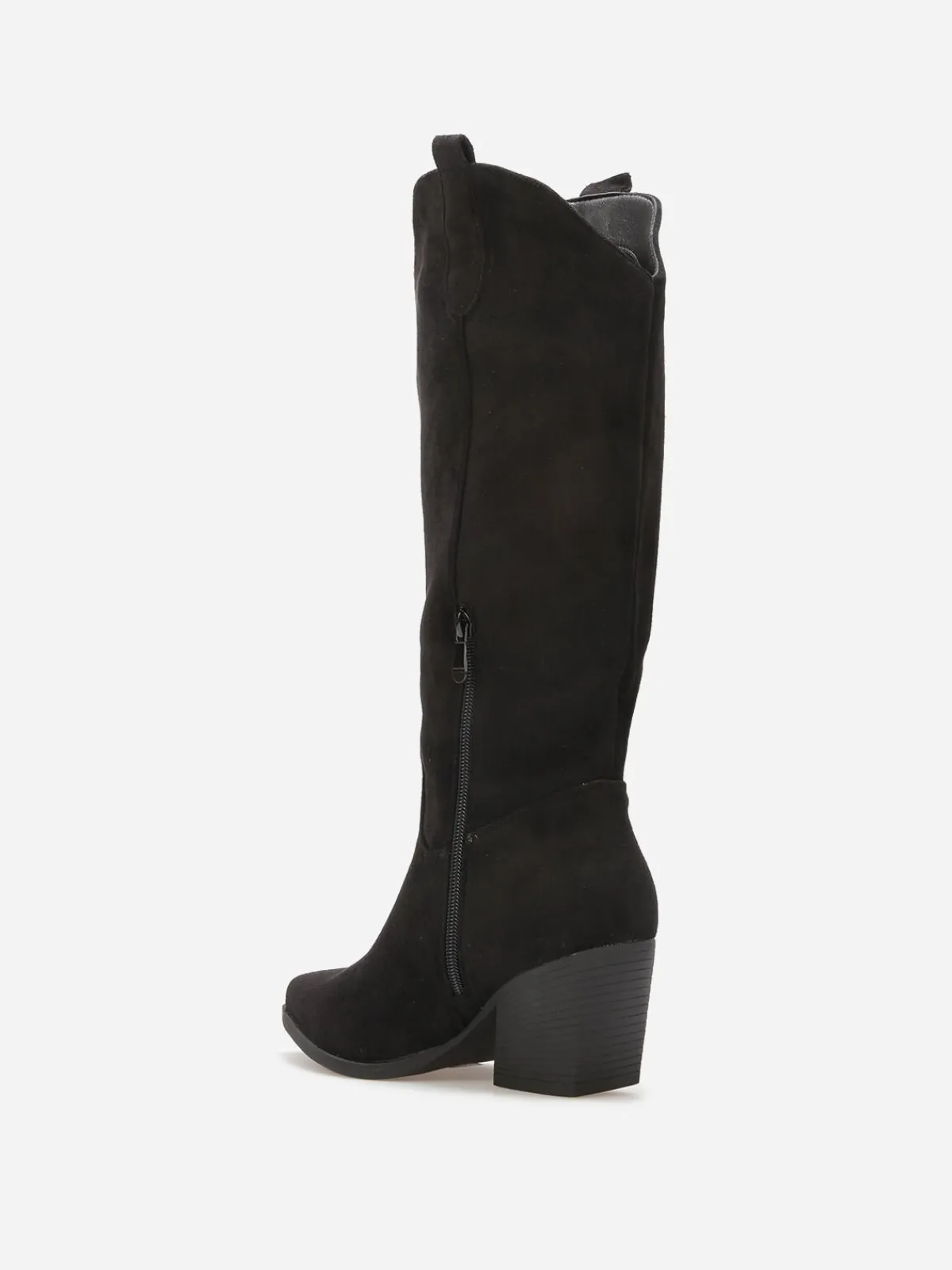 Online La Modeuse Bottes santiags en suédine Noir