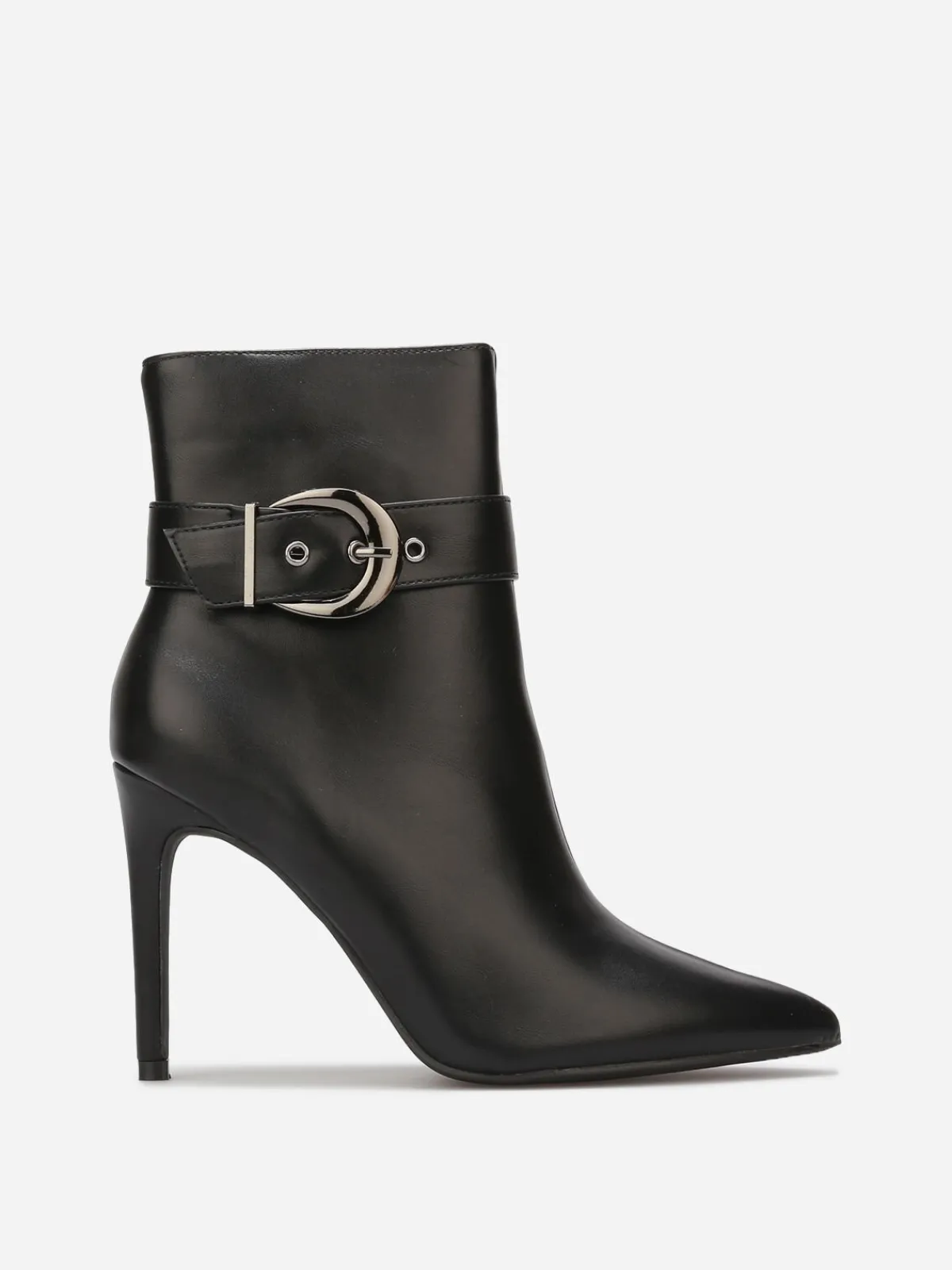 New La Modeuse Bottines à bout pointu et boucle Noir