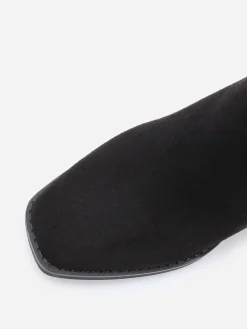 Online La Modeuse Bottines à paillettes et boucle métallique Noir