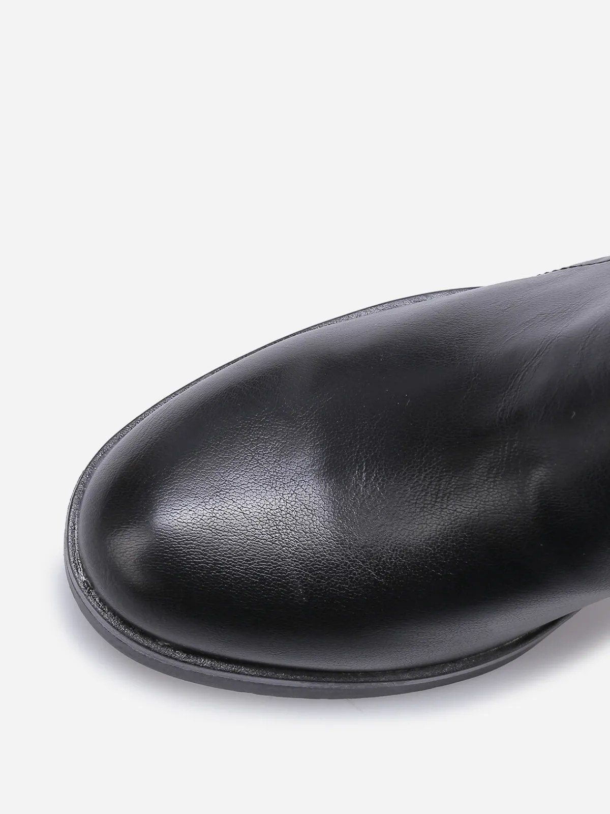 La Modeuse Bottines à talon carré avec boucle Noir
