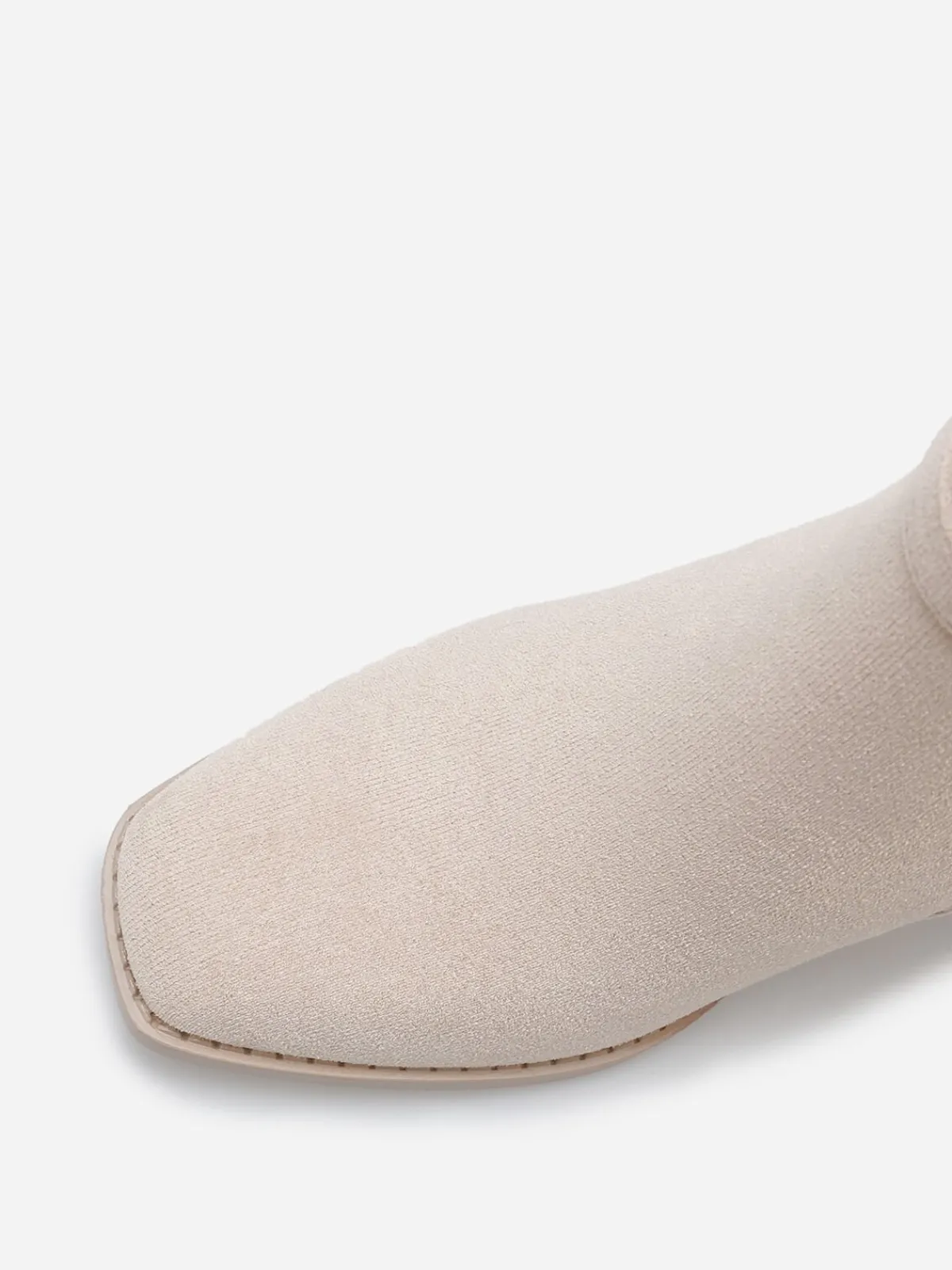 Best La Modeuse Bottines à talon en suédine avec mors doré Beige