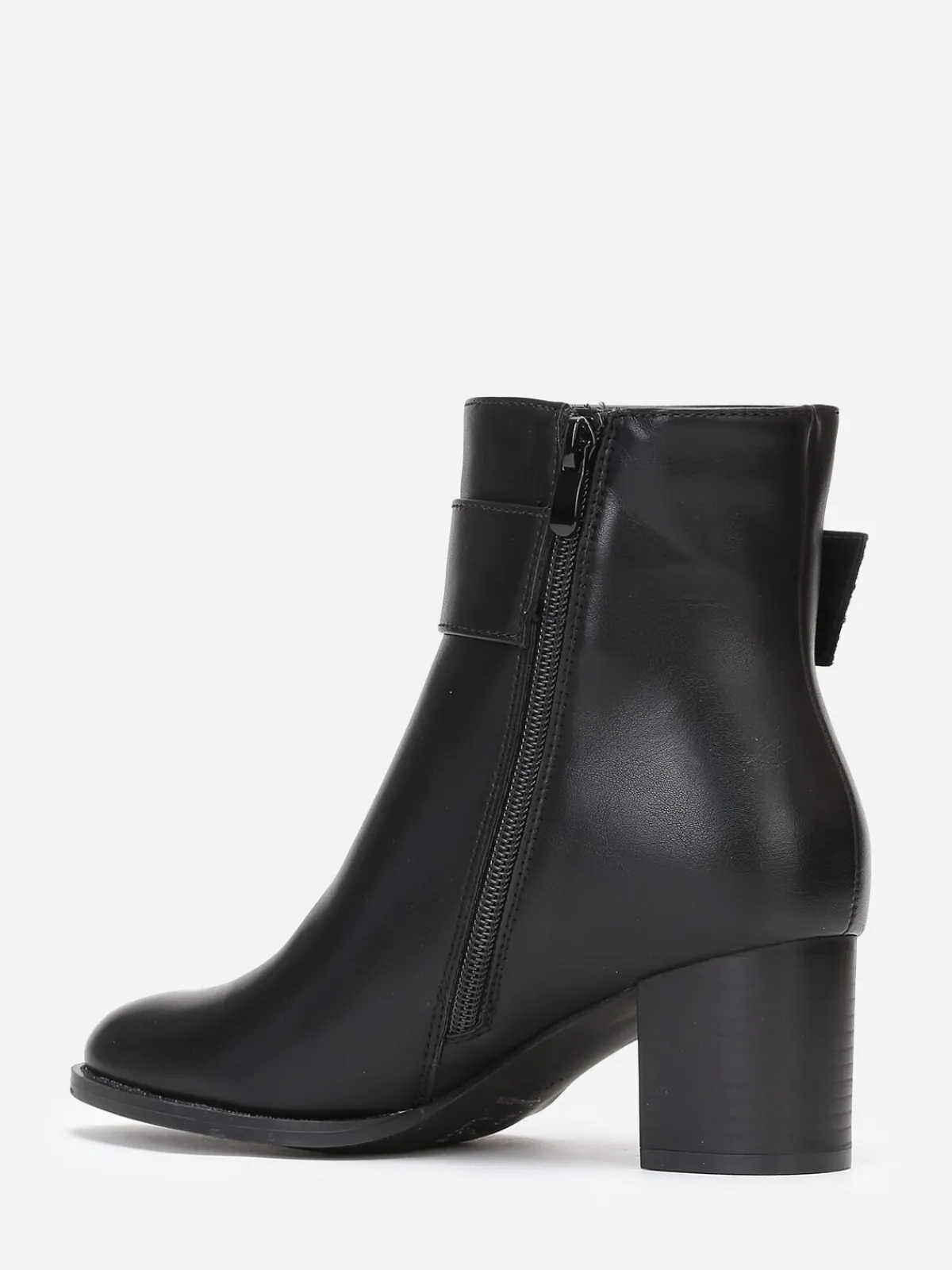 La Modeuse Bottines à talon et détail métallique Noir