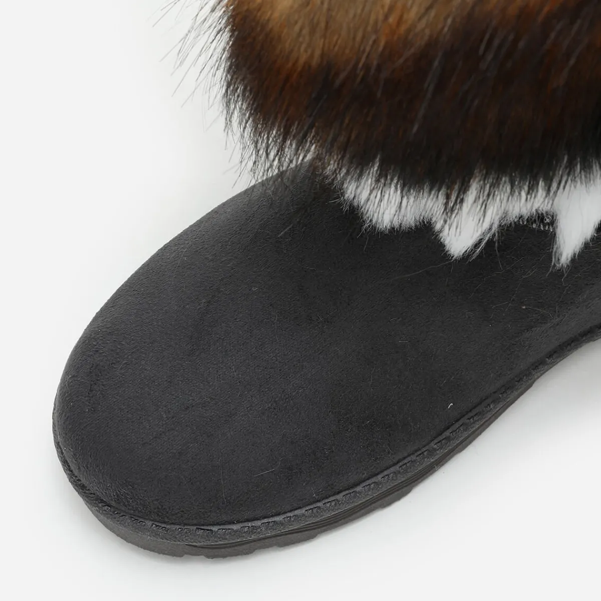 Best La Modeuse Bottines avec tige effet fourré Gris