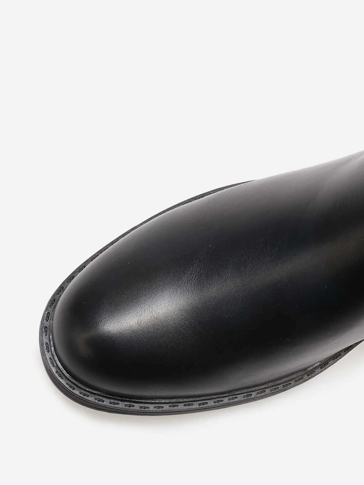 Discount La Modeuse Bottines bi-matières à boucle métallique Noir