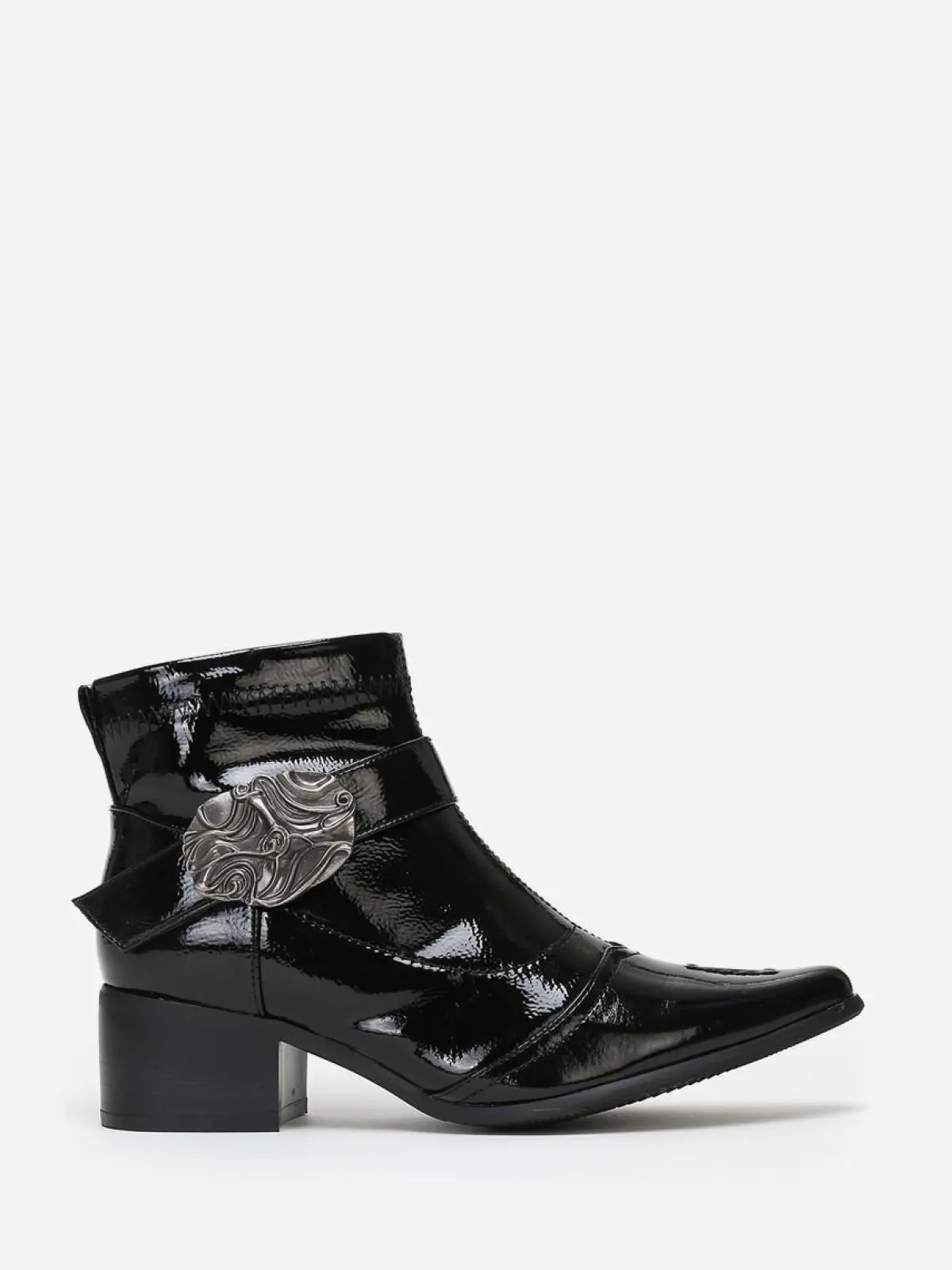 Sale La Modeuse Bottines bout pointu vernies Noir