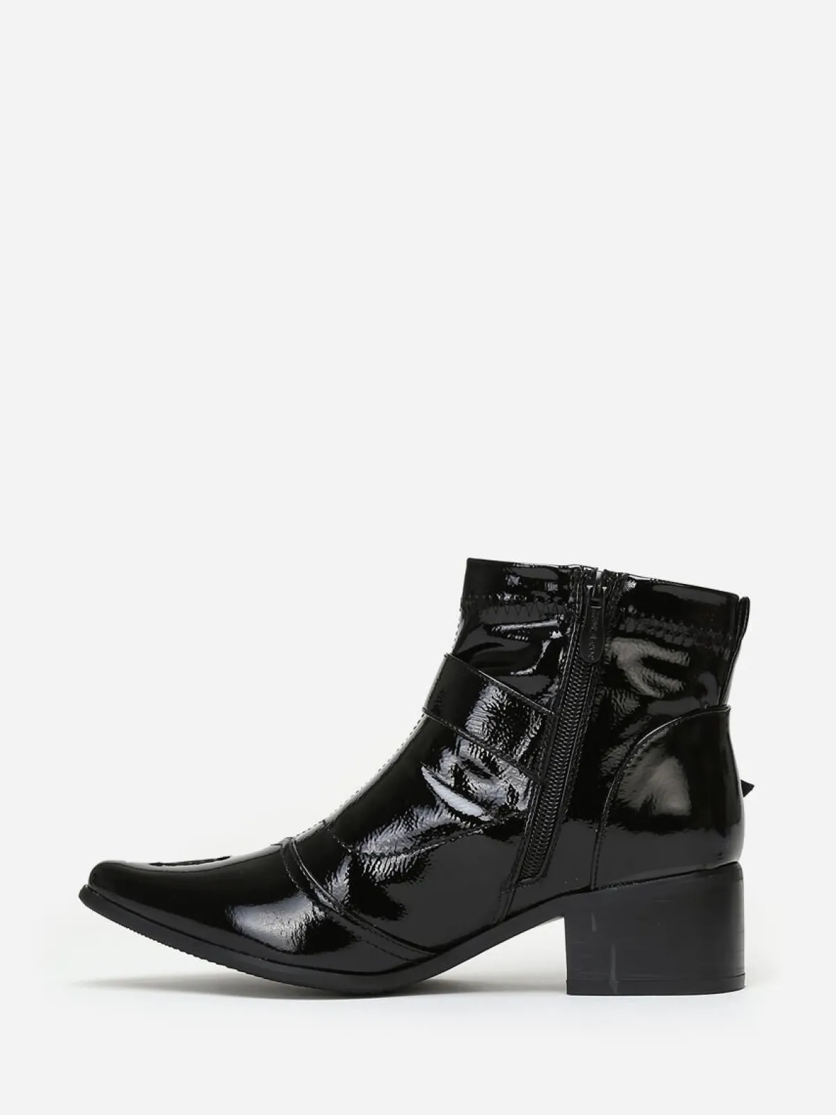 Sale La Modeuse Bottines bout pointu vernies Noir