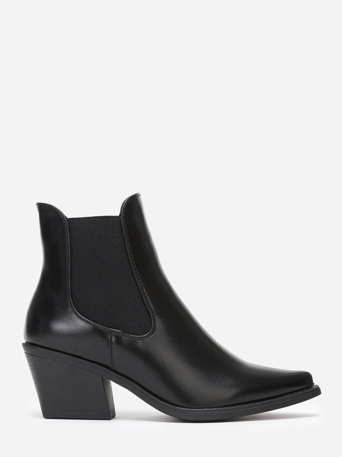 Outlet La Modeuse Bottines chelsea à bout pointu Noir
