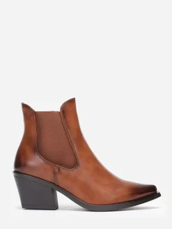 Online La Modeuse Bottines chelsea à bout pointu Camel