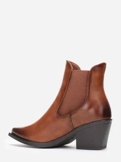Online La Modeuse Bottines chelsea  à bout pointu Camel
