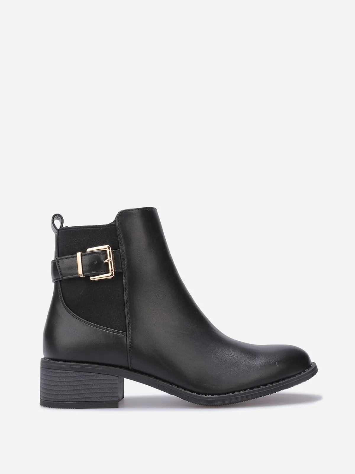 Sale La Modeuse Bottines Chelsea à bride et boucle Noir