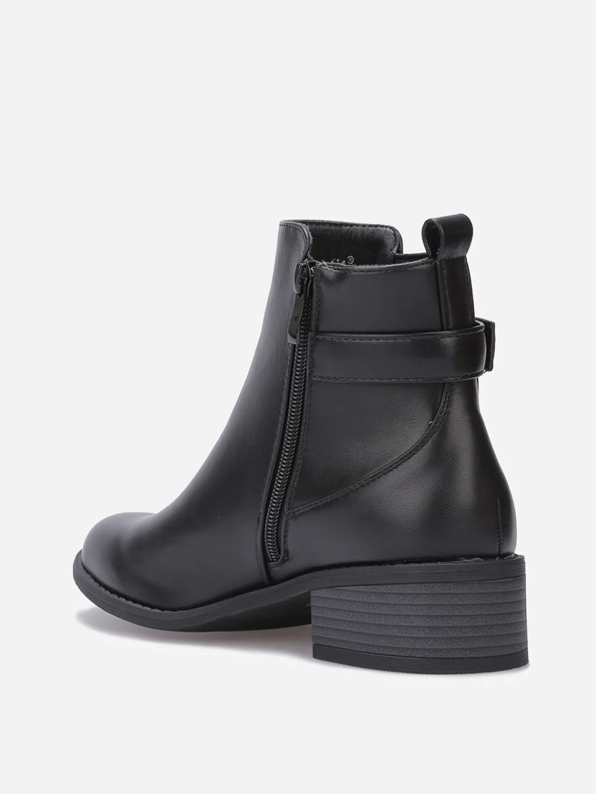 Sale La Modeuse Bottines Chelsea à bride et boucle Noir