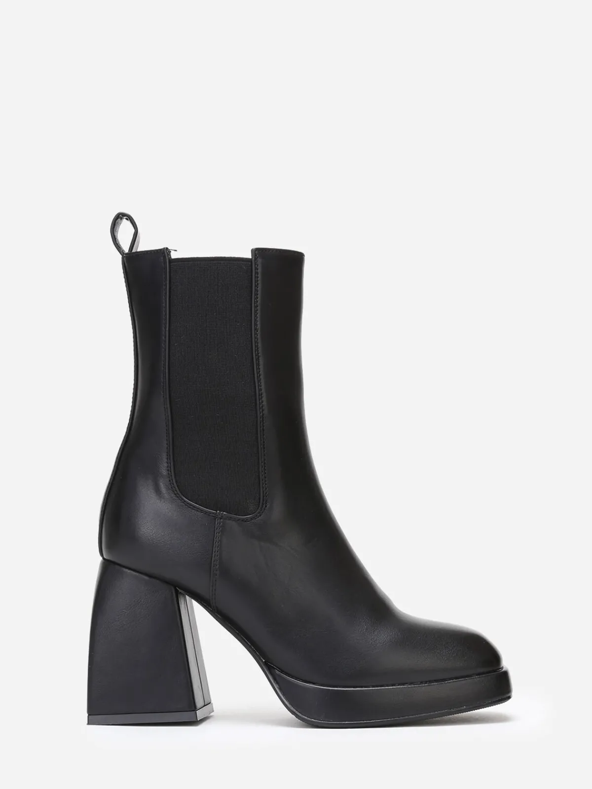 Hot La Modeuse Bottines chelsea à plateforme Noir