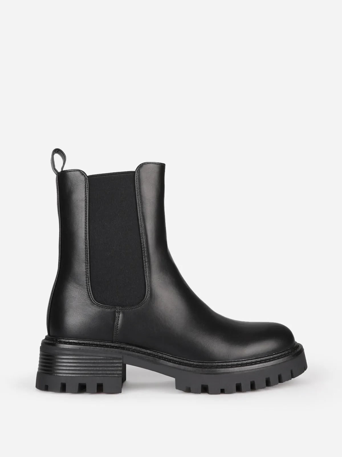 New La Modeuse Bottines chelsea à semelle chunky Noir