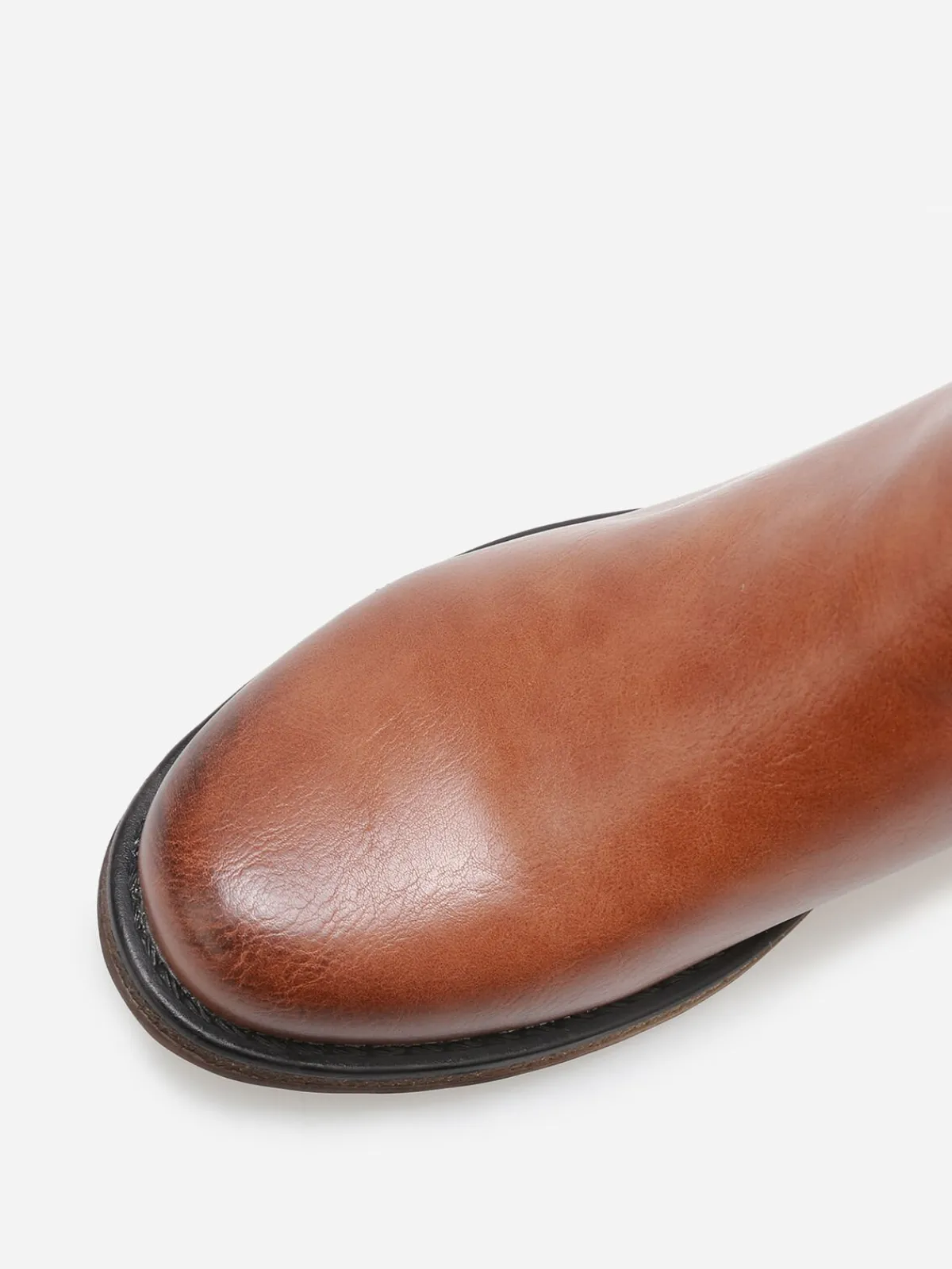 Best La Modeuse Bottines Chelsea à semelle dentelée Camel