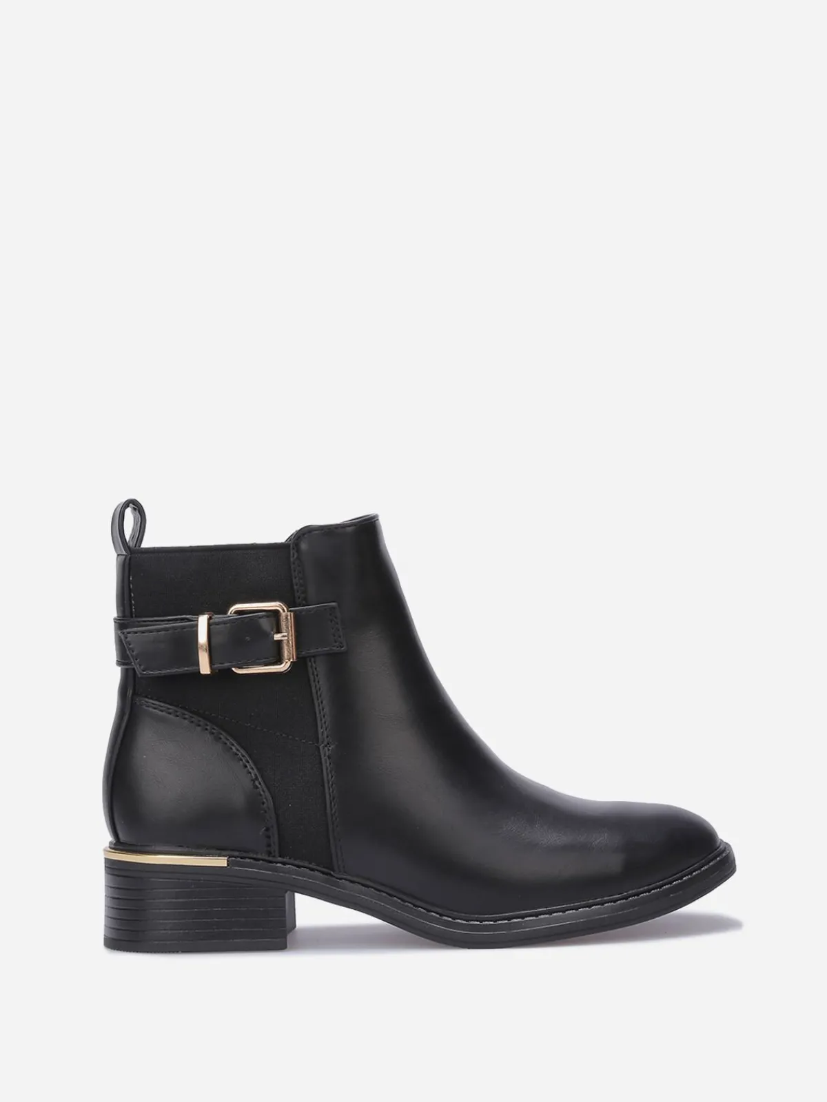 La Modeuse Bottines chelsea avec bride à boucle Noir