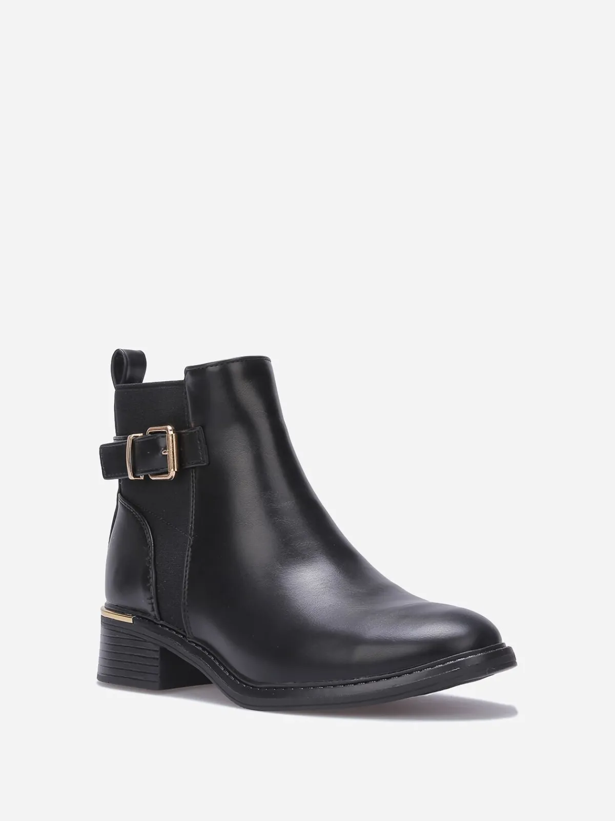 La Modeuse Bottines chelsea avec bride à boucle Noir