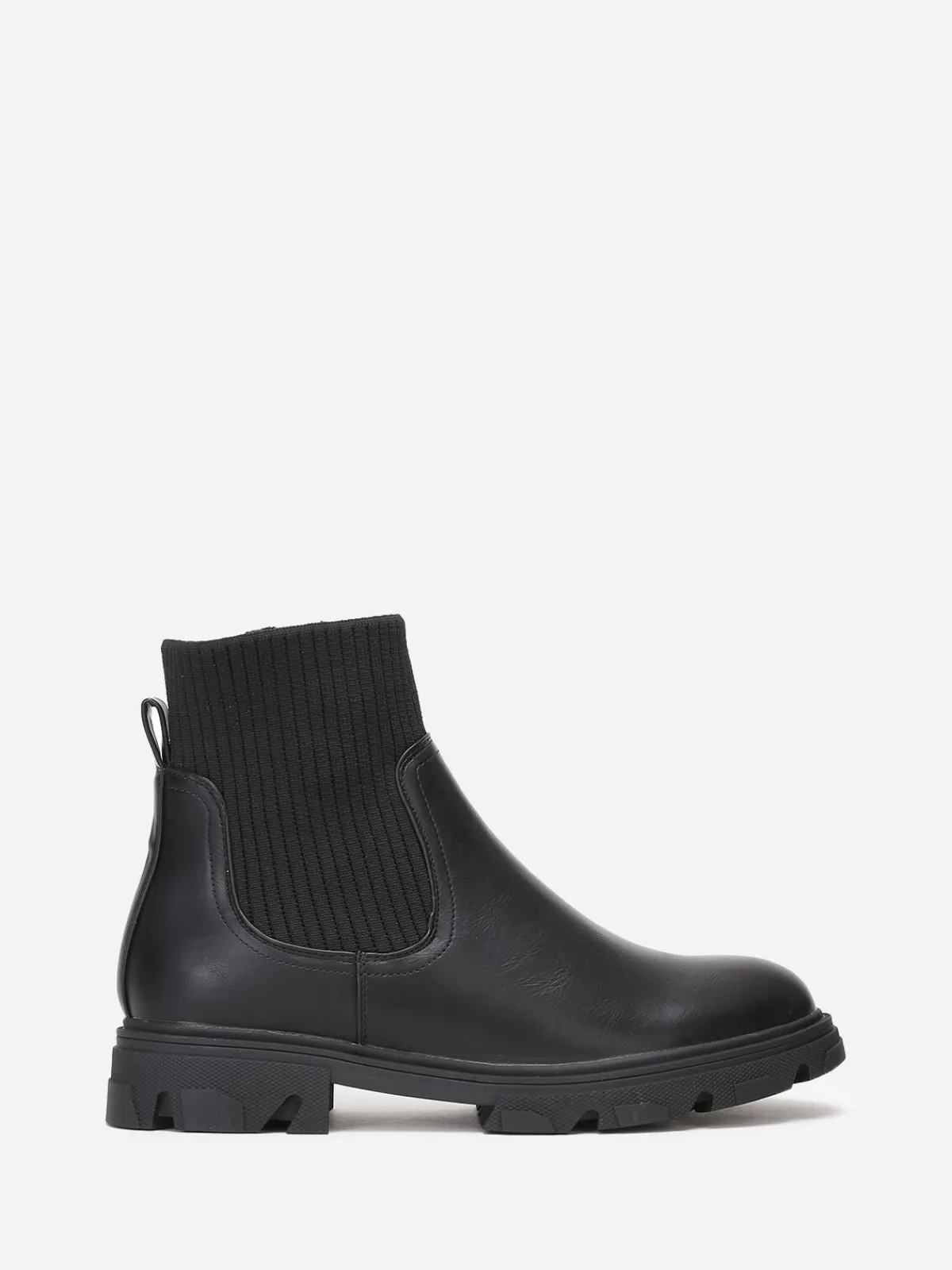 Online La Modeuse Bottines chelsea chaussettes grandes tailles Noir