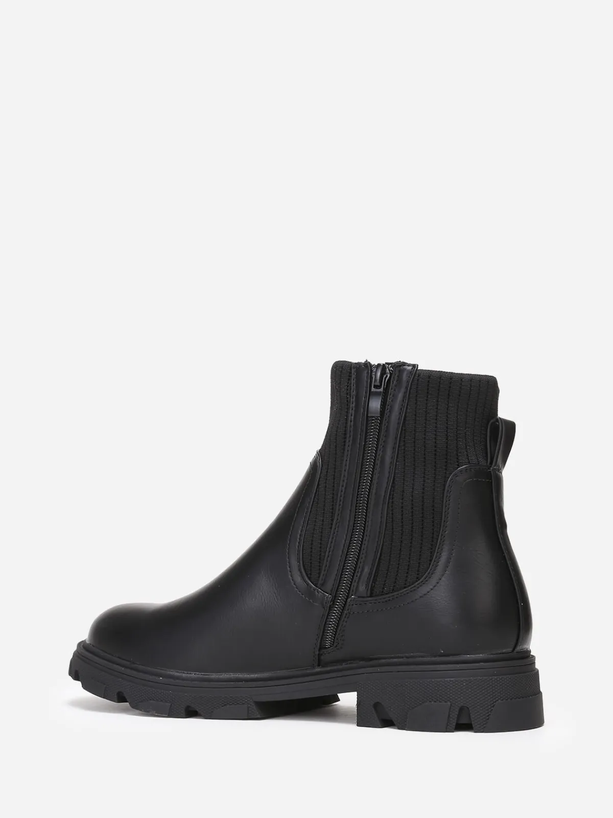 Online La Modeuse Bottines chelsea chaussettes grandes tailles Noir