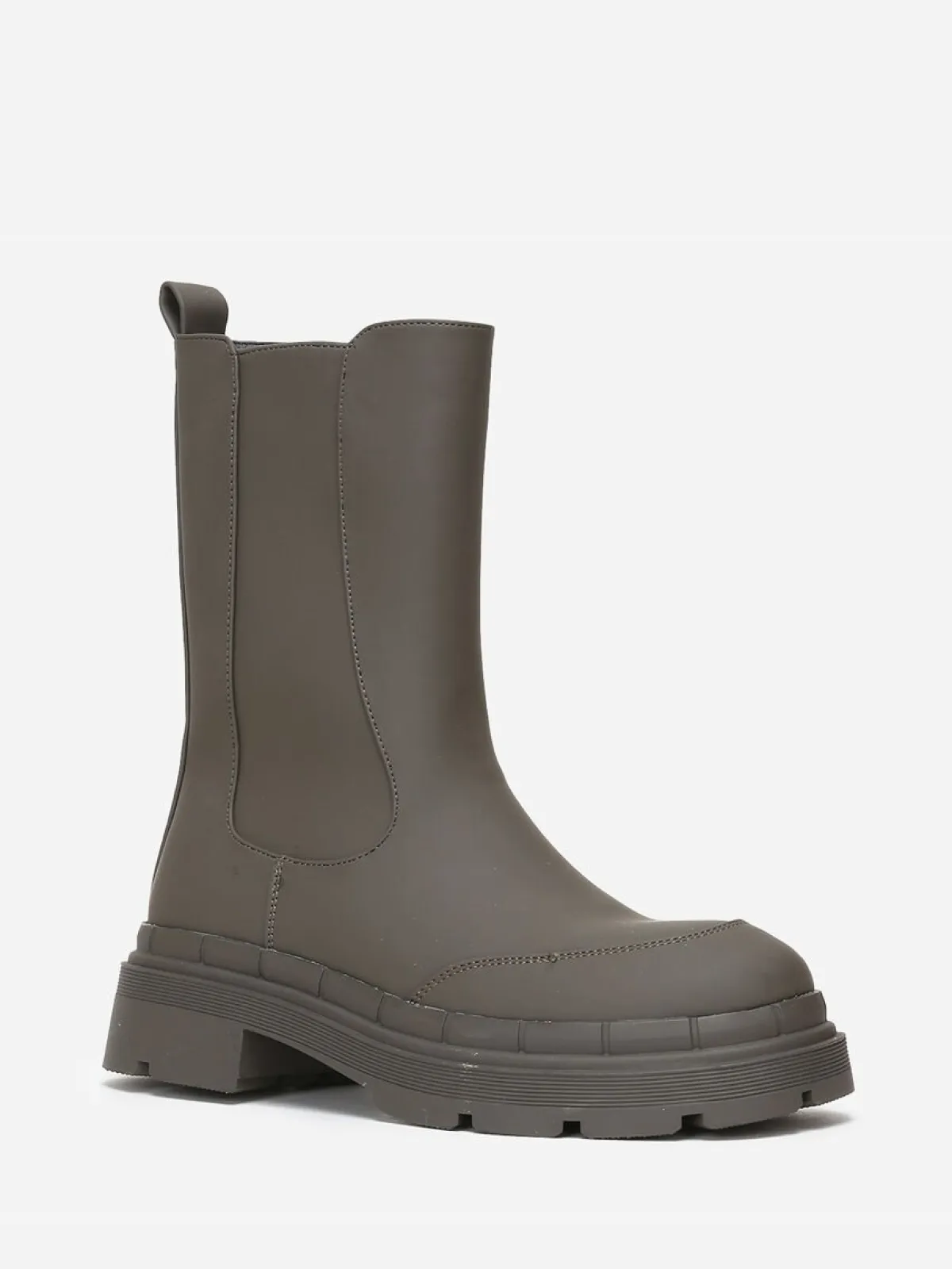 Online La Modeuse Bottines crantées style chelsea mates Vert
