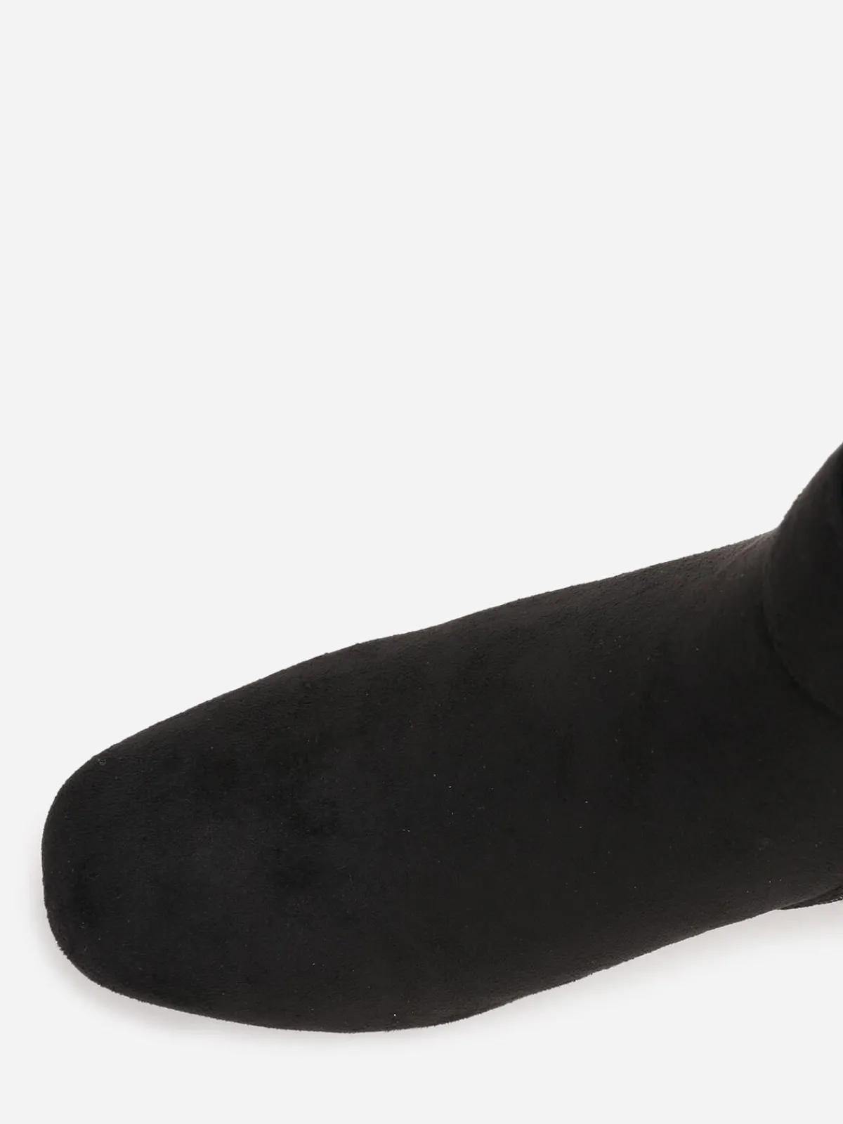 Discount La Modeuse Bottines en suédine à boucle rectangle Noir
