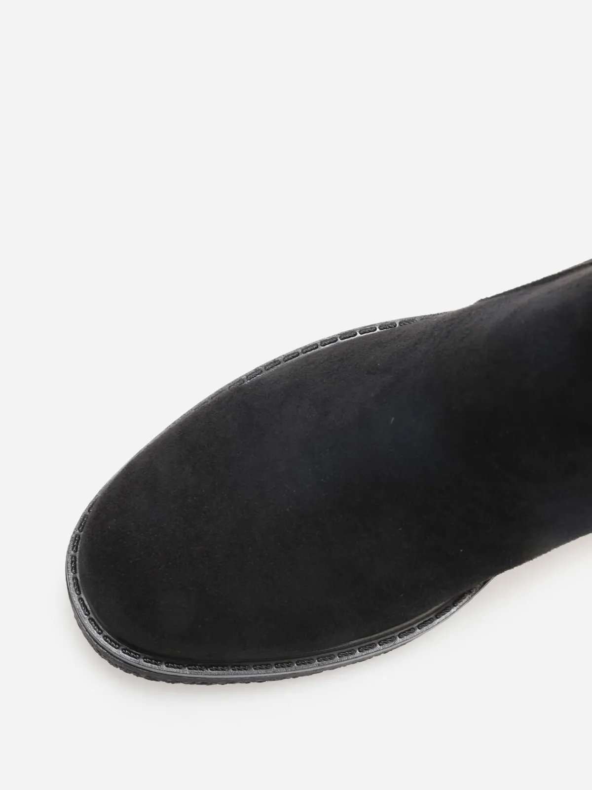 Discount La Modeuse Bottines en suédine à boucle métallique Noir