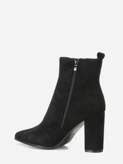 La Modeuse Bottines en suédine à bout pointu Noir
