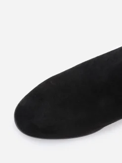 Best La Modeuse Bottines en suédine à talon et bout rond Noir