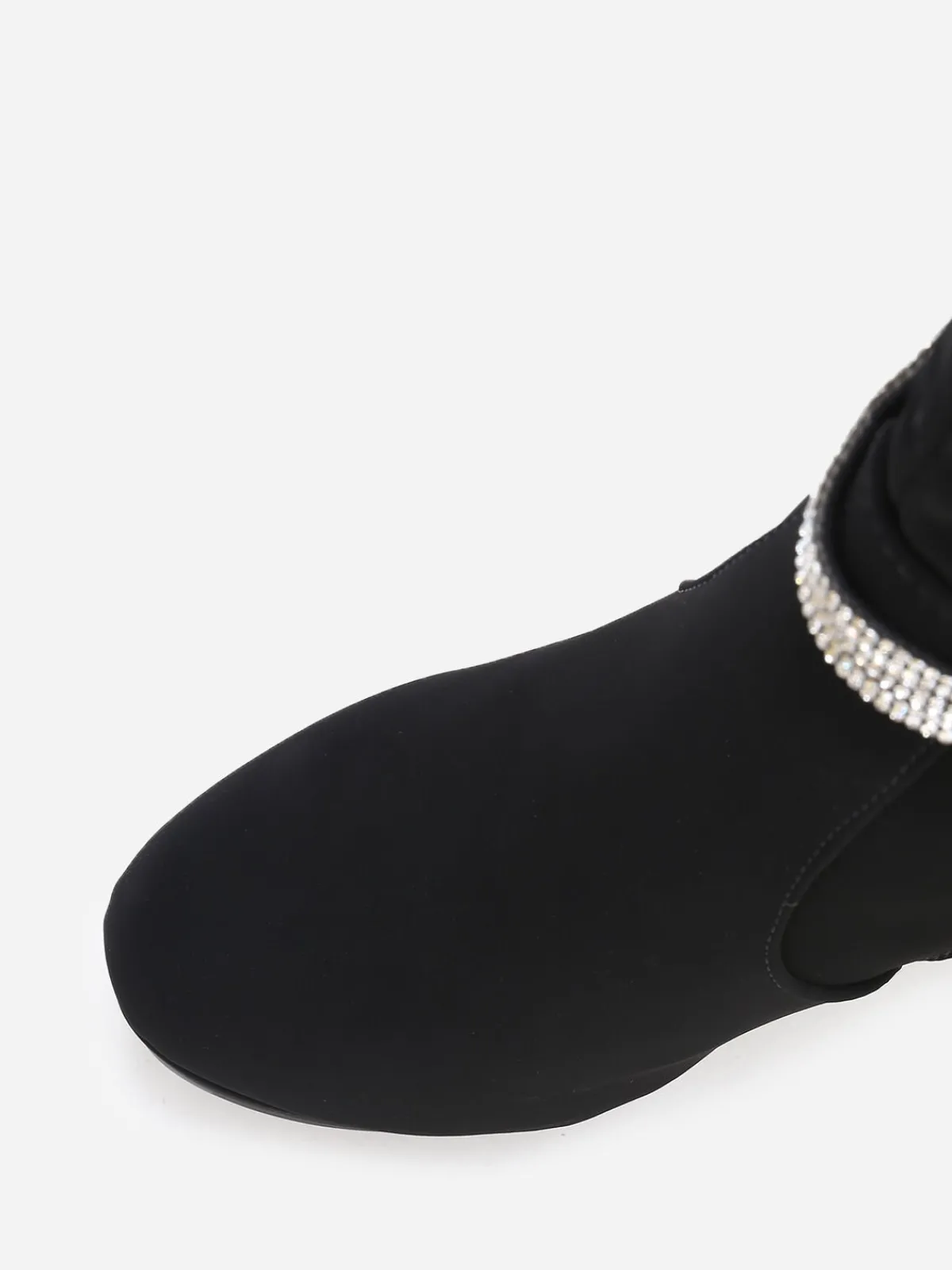 Online La Modeuse Bottines mattes à strass Noir