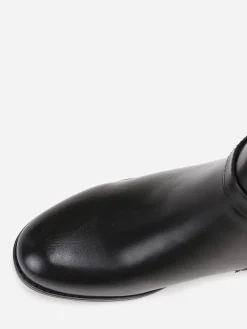 Online La Modeuse Bottines plates à boucle Noir