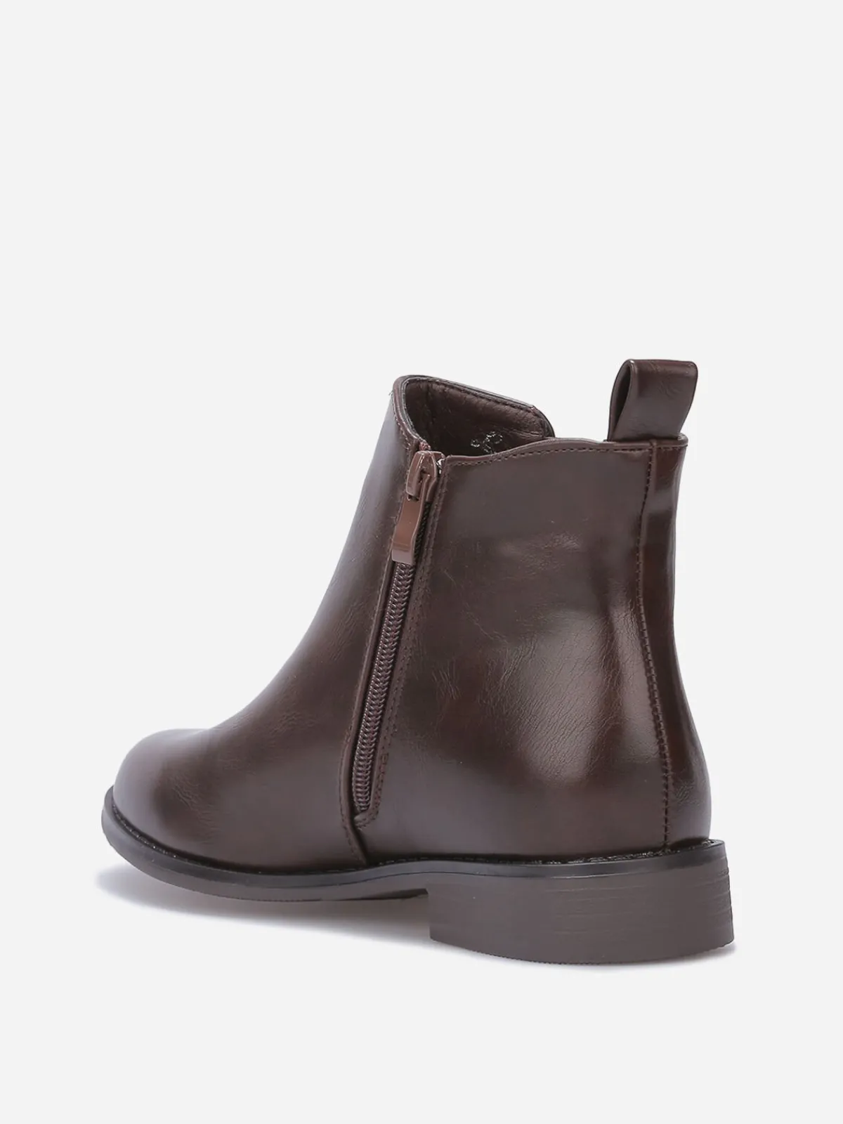 Best La Modeuse Bottines plates chelsea en simili Marron