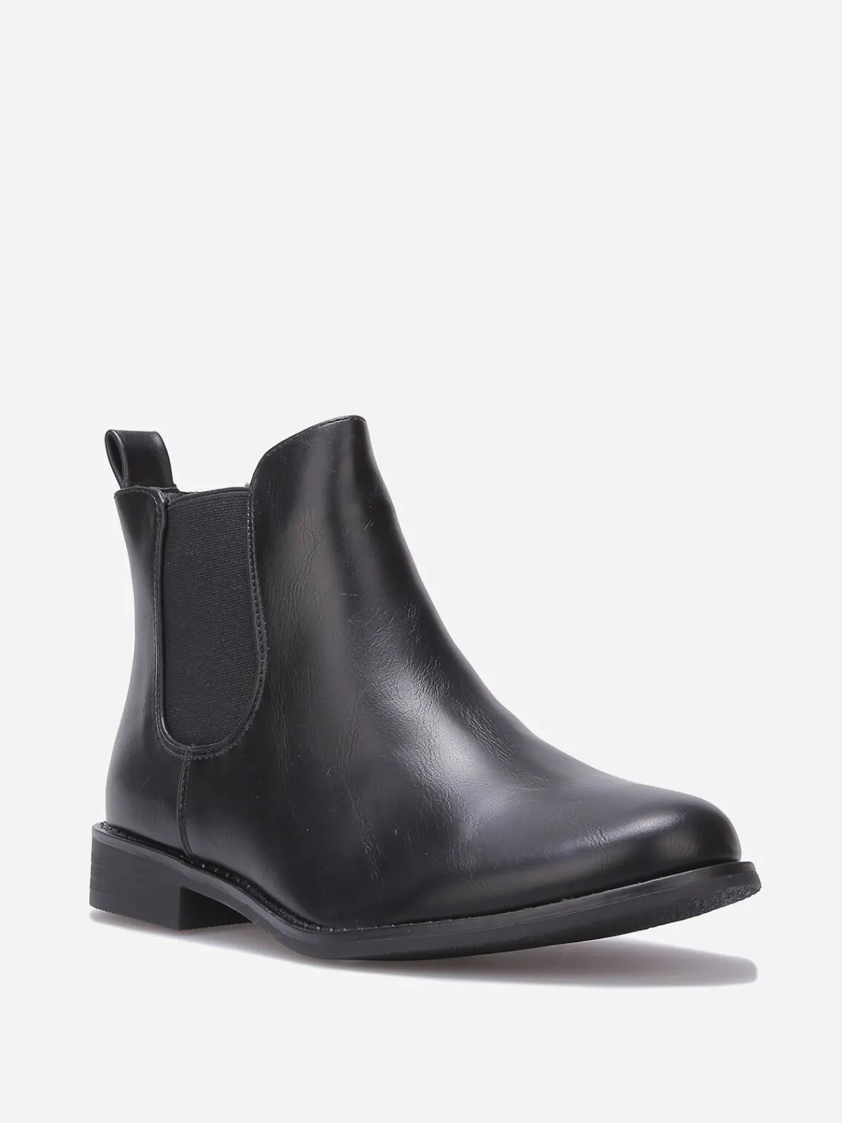 Best La Modeuse Bottines plates chelsea en simili Noir