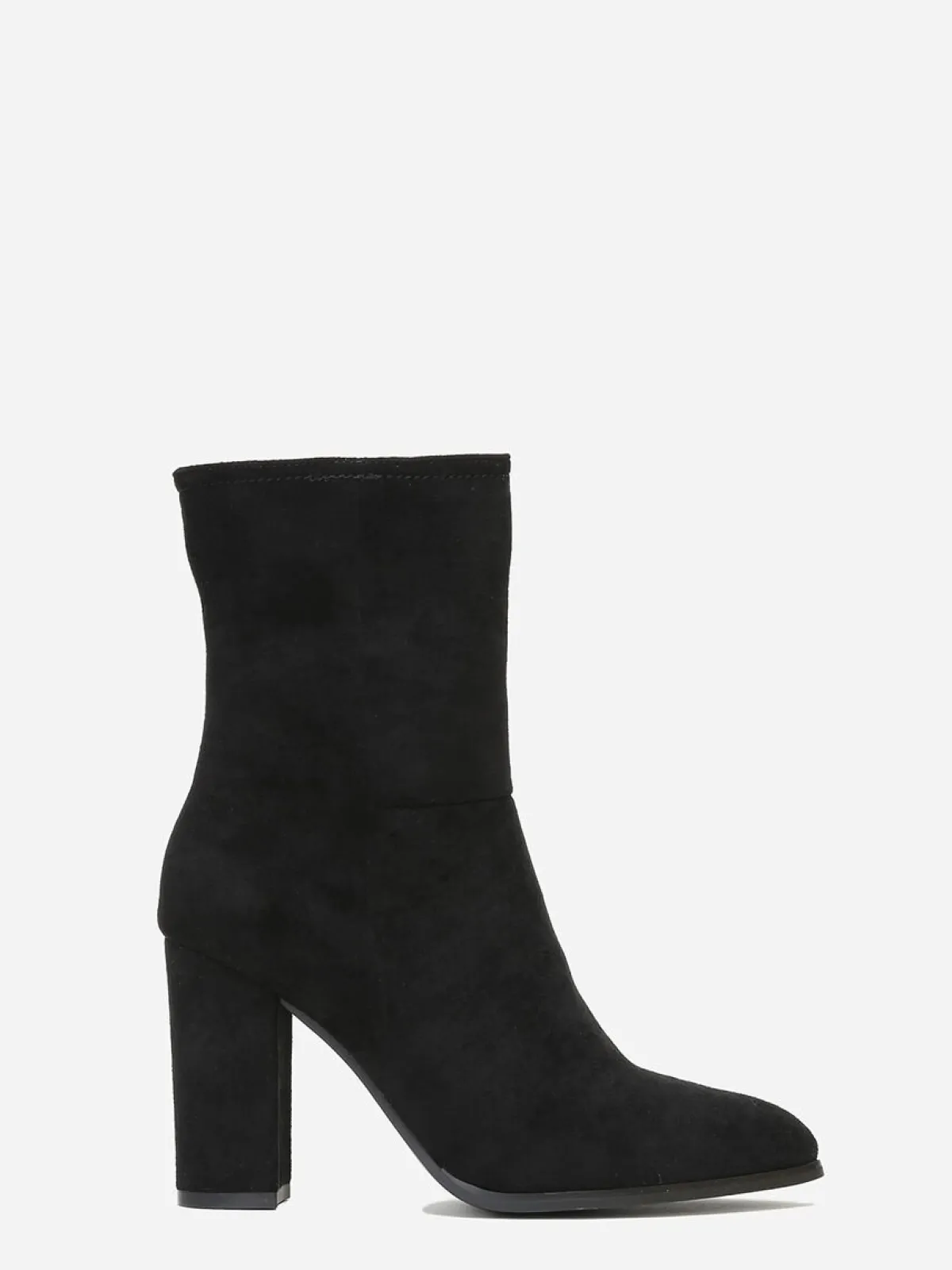 La Modeuse Bottines pointues en suédine Noir