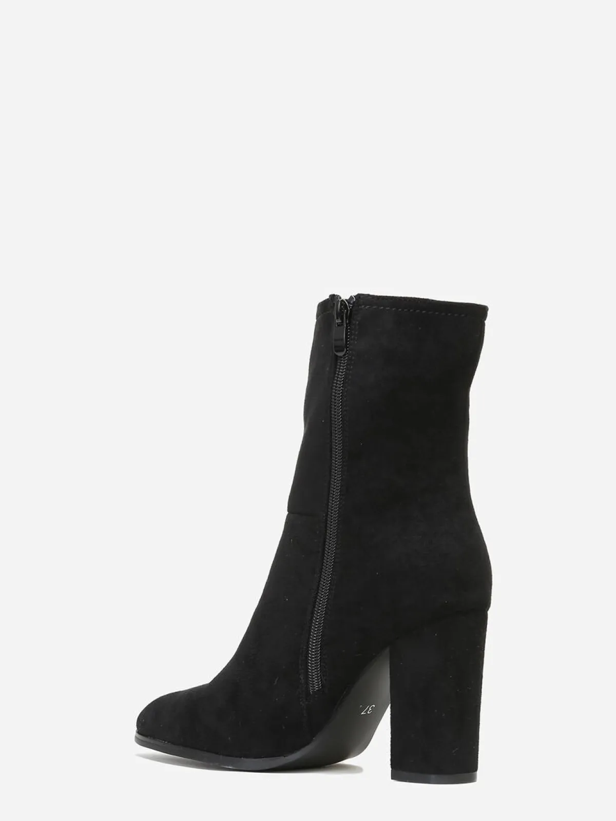 La Modeuse Bottines pointues en suédine Noir