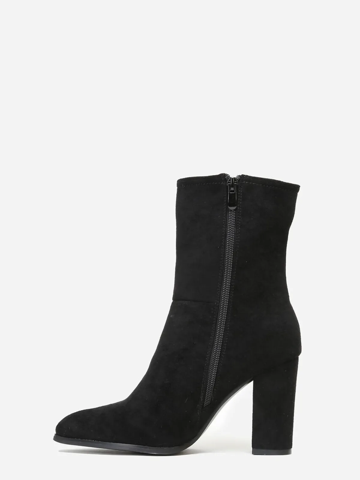 La Modeuse Bottines pointues en suédine Noir