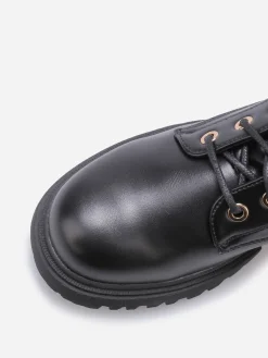 Best La Modeuse Bottines rangers à détail matelassé Noir