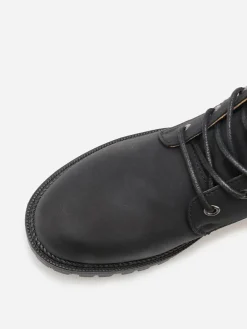 Hot La Modeuse Bottines rangers en simili mat Noir