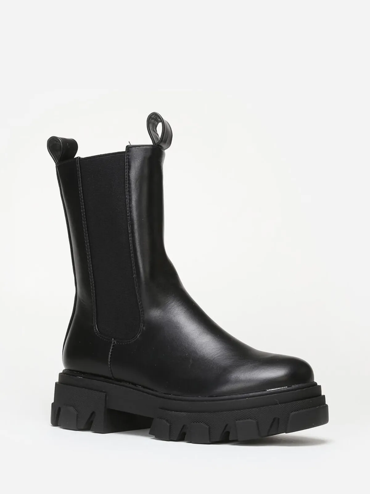 New La Modeuse Bottines style chelsea à semelle crantée Noir