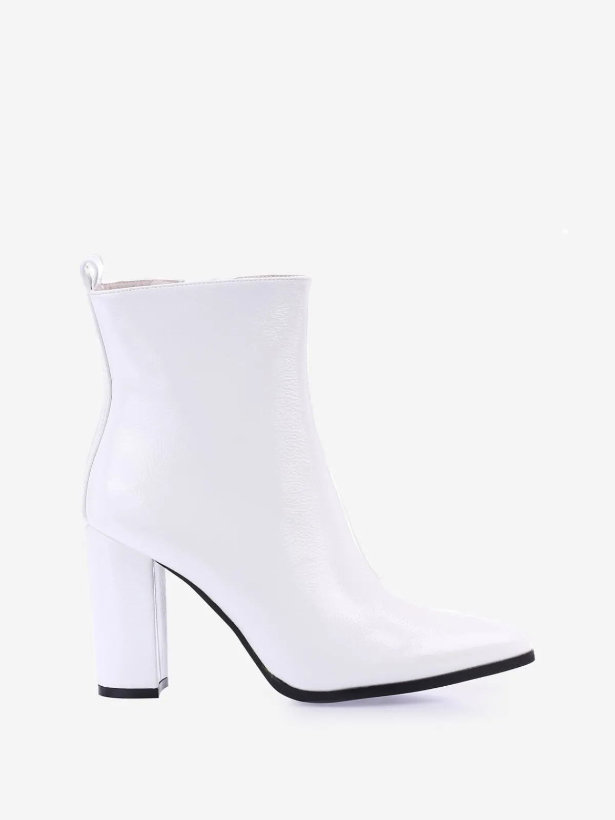 Best La Modeuse Bottines vernies à bout pointu Blanc