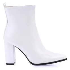 Best La Modeuse Bottines vernies à bout pointu Blanc