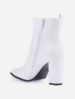 Best La Modeuse Bottines vernies à bout pointu Blanc